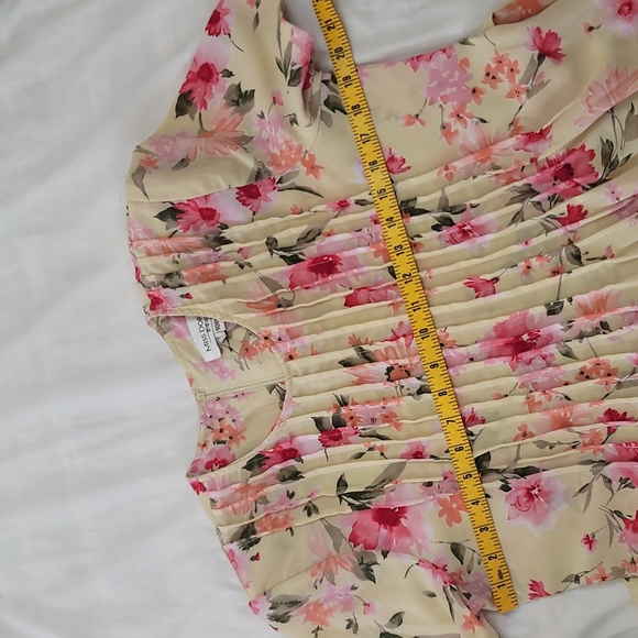 Miss Dorby yellow floral maxi vintage maxi dress sz 10p - Picture 7 of 12